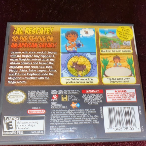Nintendo DS Go Diego Go Safari Rescue - Picture 2 of 3